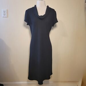 S.L. Fashions: Women's 12 Cowl neck Knee Length Fit and Flare Minimalist Dress